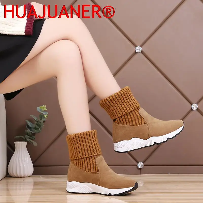 HUAJUANER Women Boots Fashion Sock Boots Ankle Boots Ladies Soft Turned over Snow Boots Women Fur Plush Platform Shoes
HUAJUANER Women Boots Fashion Sock Boots Ankle Boots Ladies Soft Turned over Snow Boots Women Fur Plush Platform Shoes