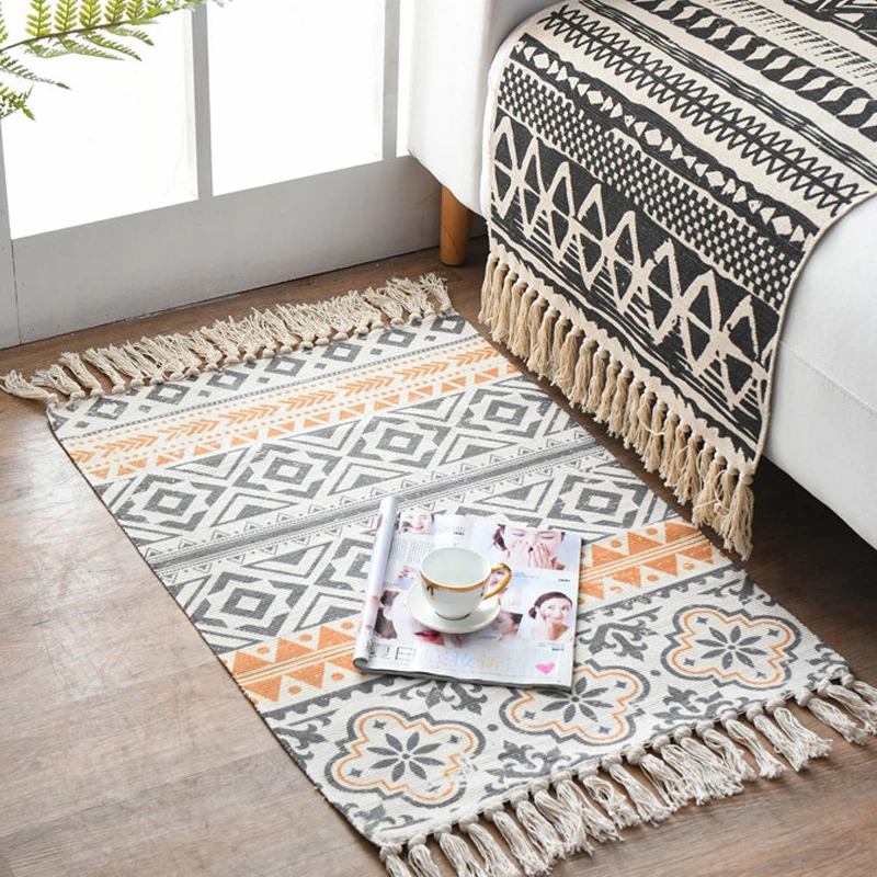 Retro Carpet Rug Bedside Carpet Bedroom Decor Bohemian Hand Woven Floor Mat Cotton Linen Carpets For Decoration Room Rugs Living
Retro Carpet Rug Bedside Carpet Bedroom Decor Bohemian Hand Woven Floor Mat Cotton Linen Carpets For Decoration Room Rugs Living