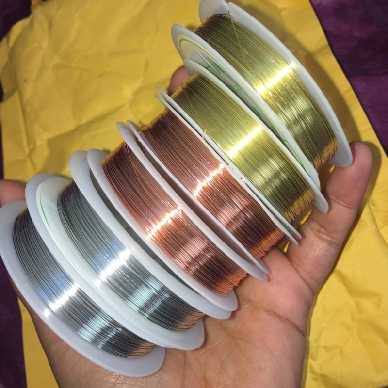 0.2-1mm Silver/Gold/Rose gold Copper Wire for Bracelet Necklace DIY Colorfast Beading Wire Jewelry Cord String for Craft Making
0.2-1mm Silver/Gold/Rose gold Copper Wire for Bracelet Necklace DIY Colorfast Beading Wire Jewelry Cord String for Craft Making