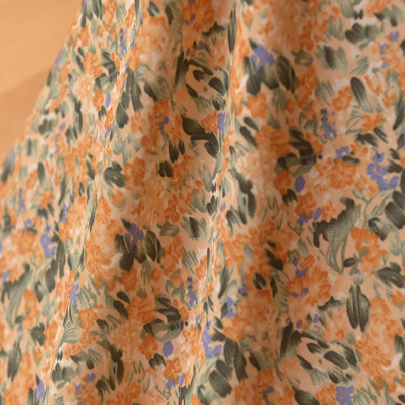 145cm Width Soft and delicate color orange purple flower chiffon fabric dress skirt blouse clothing baby clothing fabric
145cm Width Soft and delicate color orange purple flower chiffon fabric dress skirt blouse clothing baby clothing fabric