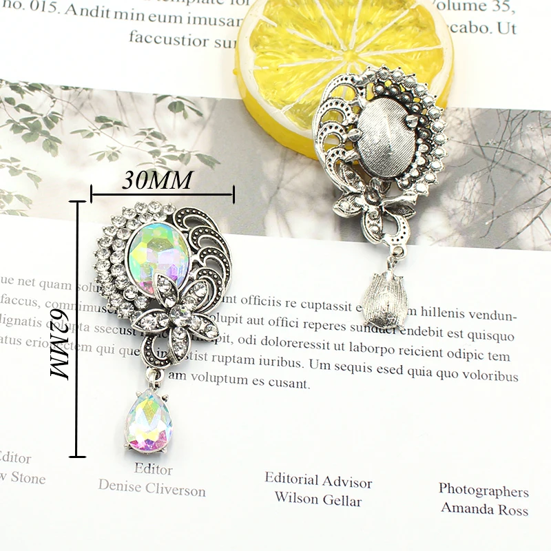 ZMASEY New 30*62MM Water Drop Brooch Button 5/Piece Alloy Rhinestone Button Diy Sewing Handma De Decoration Accessories
ZMASEY New 30*62MM Water Drop Brooch Button 5/Piece Alloy Rhinestone Button Diy Sewing Handma De Decoration Accessories