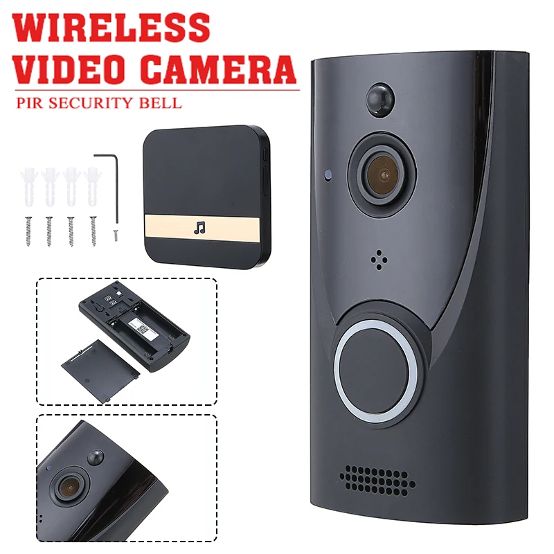 1Pcs 1080P Wireless WiFi Doorbell Smart Door Ring Video Intercom Camera Bell Security Smart Wifi Security Video Doorbell ABS
1Pcs 1080P Wireless WiFi Doorbell Smart Door Ring Video Intercom Camera Bell Security Smart Wifi Security Video Doorbell ABS