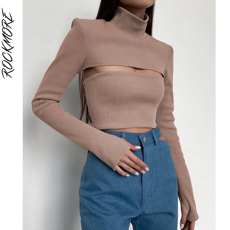 Rockmore Turtleneck Hollow Out Crop Top Women Sexy Casual Long Sleeve T Shirt Harajuku Female T-Shirt Streetwear Solid Basic Tee
Rockmore Turtleneck Hollow Out Crop Top Women Sexy Casual Long Sleeve T Shirt Harajuku Female T-Shirt Streetwear Solid Basic Tee