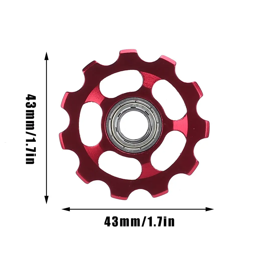 Aluminium Alloy Jockey Wheel 11T Bicycle Tension Wheel Rear Derailleur Pulley Guide Pulley Cycling Bike Accessories
Aluminium Alloy Jockey Wheel 11T Bicycle Tension Wheel Rear Derailleur Pulley Guide Pulley Cycling Bike Accessories