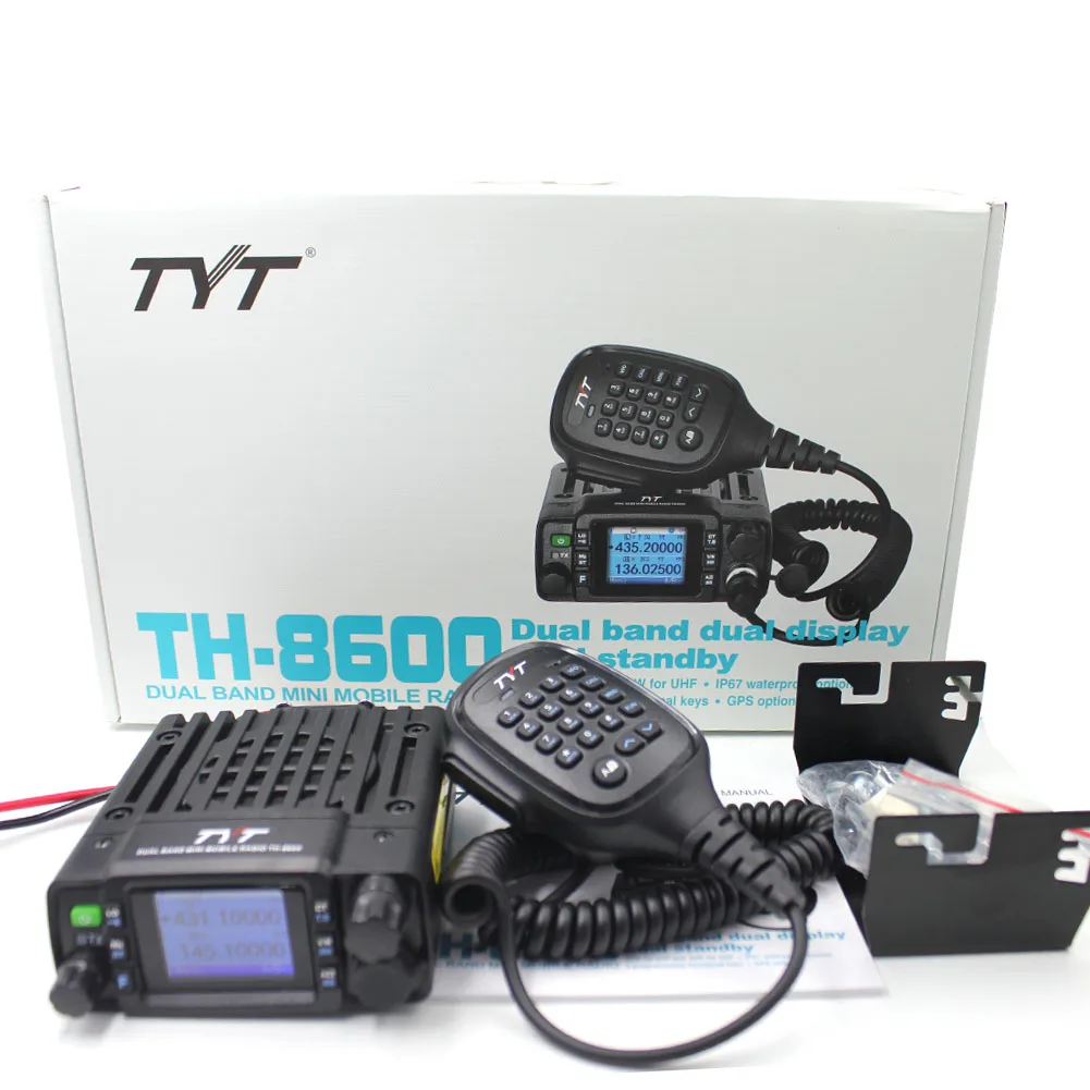 

TYT TH-8600 Mini Mobile Radio 25W Dual Band 136-174MHz 400-470MHz VHF UHF Walkie Talkie Ham Radio Communciator Radio Station