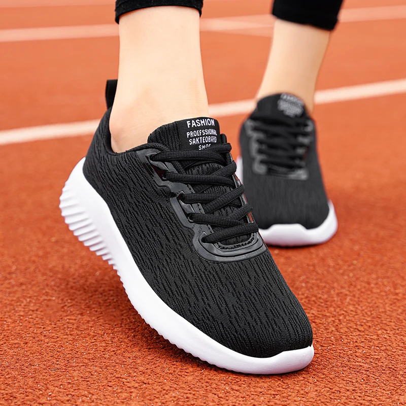 Women Running Sport Shoes Walking Fitness Weave Air Mesh Sneakers Black White Non Slip Footwear Breathable Jogging 42 Size
Women Running Sport Shoes Walking Fitness Weave Air Mesh Sneakers Black White Non Slip Footwear Breathable Jogging 42 Size