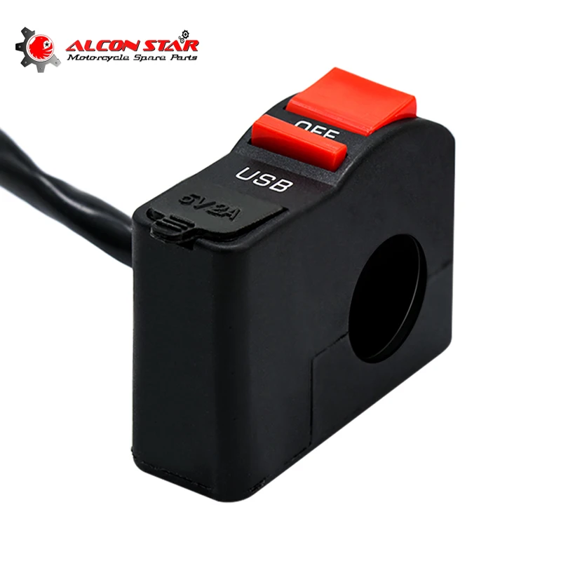 Alconstar Universal Motorcycle Handlebar Flameout Switch ON OFF Button USB charge For Moto Motor ATV Bike 12V/10A Black 
Alconstar Universal Motorcycle Handlebar Flameout Switch ON OFF Button USB charge For Moto Motor ATV Bike 12V/10A Black