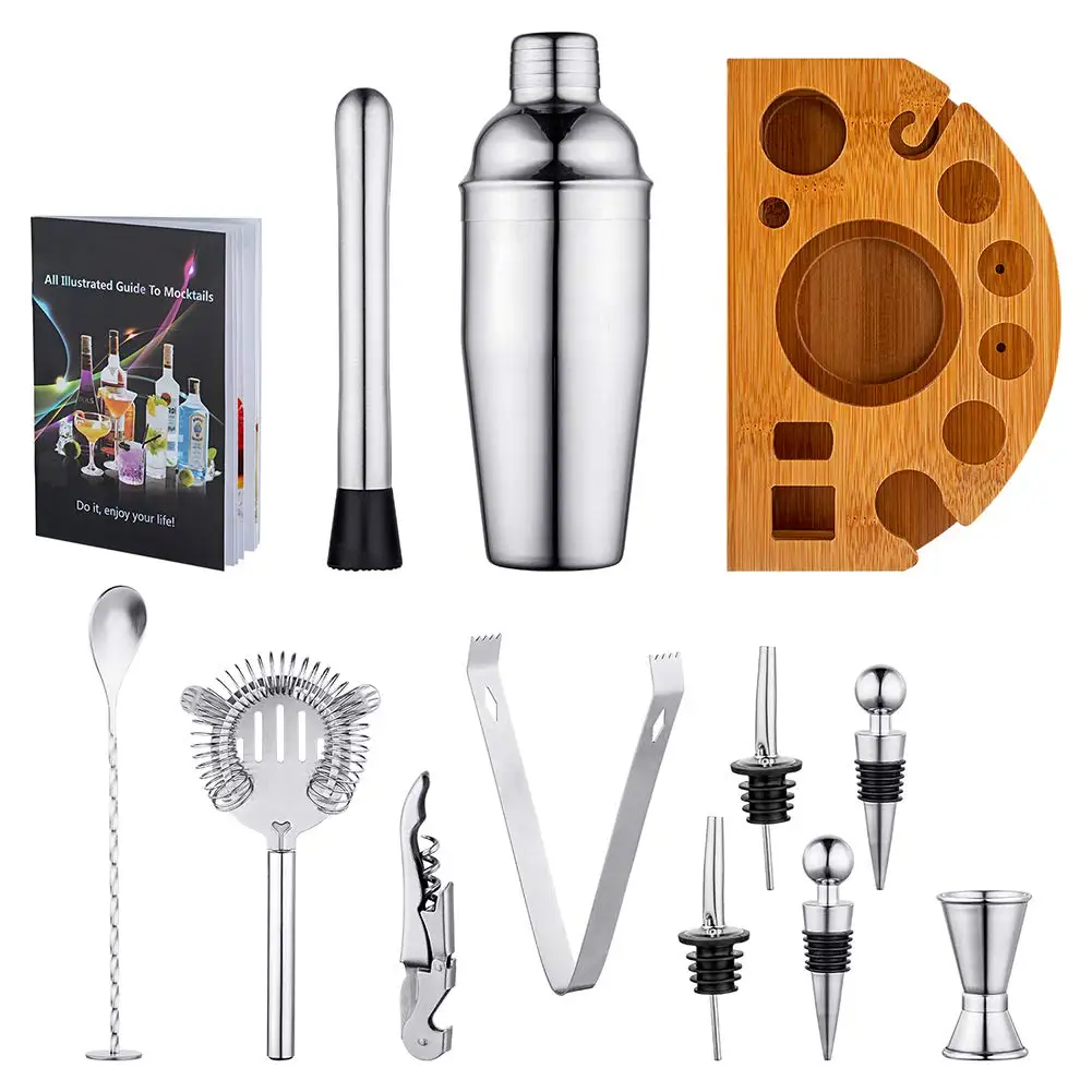 12pcs/set Bartender Kit Cocktail Shaker Set With Bamboo Stand Stainless Steel Bar Tools Martini Shaker Drink Mixer Shaker Set
12pcs/set Bartender Kit Cocktail Shaker Set With Bamboo Stand Stainless Steel Bar Tools Martini Shaker Drink Mixer Shaker Set