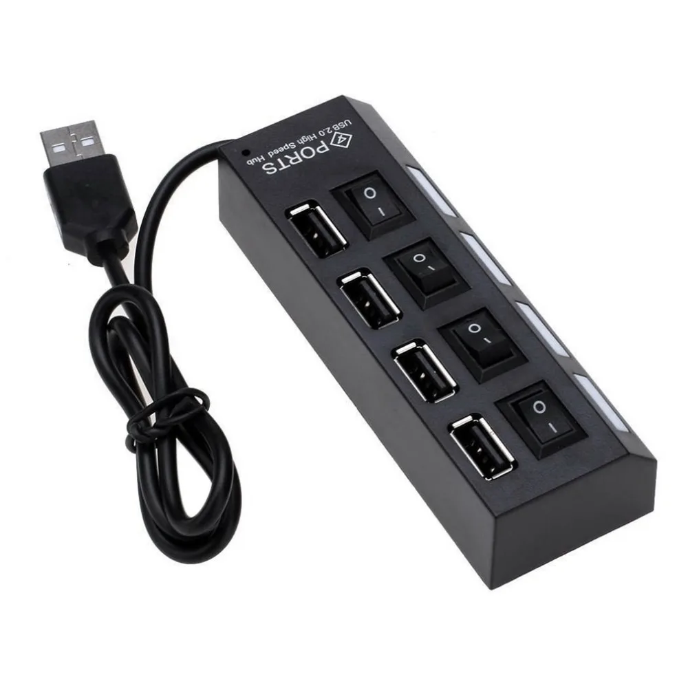 Newest Plug and Play Slim & Light High Speed 4 Ports USB 2.0 Interface External Multi Expansion Hub with ON / OFF Switch
Newest Plug and Play Slim & Light High Speed 4 Ports USB 2.0 Interface External Multi Expansion Hub with ON / OFF Switch