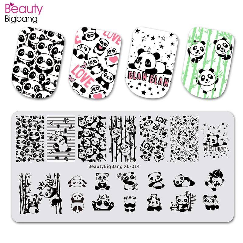 BeautyBigBang Nail plate for stamping Cute Panda pattern Nail Stamping Plates Rectangle stamp nail Art Accessories BBB XL-014
BeautyBigBang Nail plate for stamping Cute Panda pattern Nail Stamping Plates Rectangle stamp nail Art Accessories BBB XL-014
