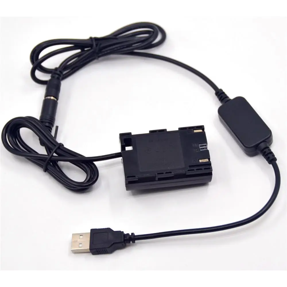 Внешний аккумулятор 5 В USB-Кабель-адаптер + искусственная батарея внешний для Canon