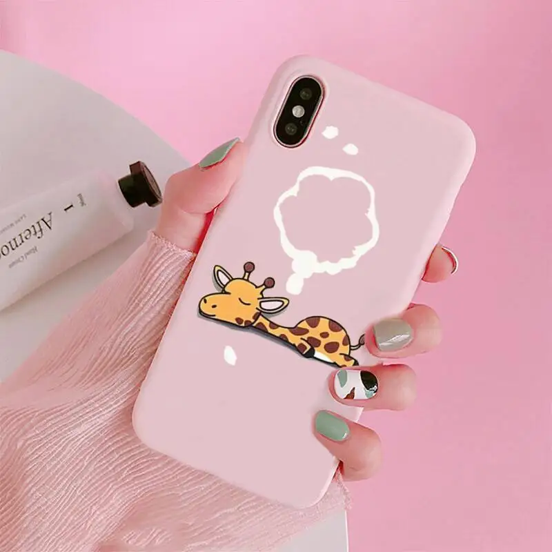Cute Cartoon Giraffe Phone Case Candy Color for iPhone 6 7 8 11 12 s mini pro X XS XR MAX Plus 
Cute Cartoon Giraffe Phone Case Candy Color for iPhone 6 7 8 11 12 s mini pro X XS XR MAX Plus