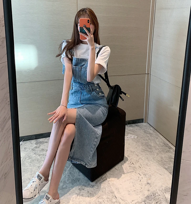 Korean Style Jeans Dresses for Women 2021 Vintage Fashion Clothes Office Ladies Blue Denim Vest Dress with Leg Split Streetwear
Korean Style Jeans Dresses for Women 2021 Vintage Fashion Clothes Office Ladies Blue Denim Vest Dress with Leg Split Streetwear