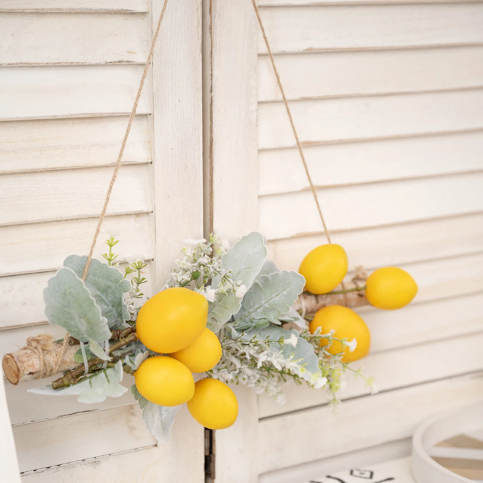 

Искусственное растение, настенная подвеска, фрукты, искусственные лимоны, ягоды, украшение для свадебной вечеринки, домашний кулон, украшен...