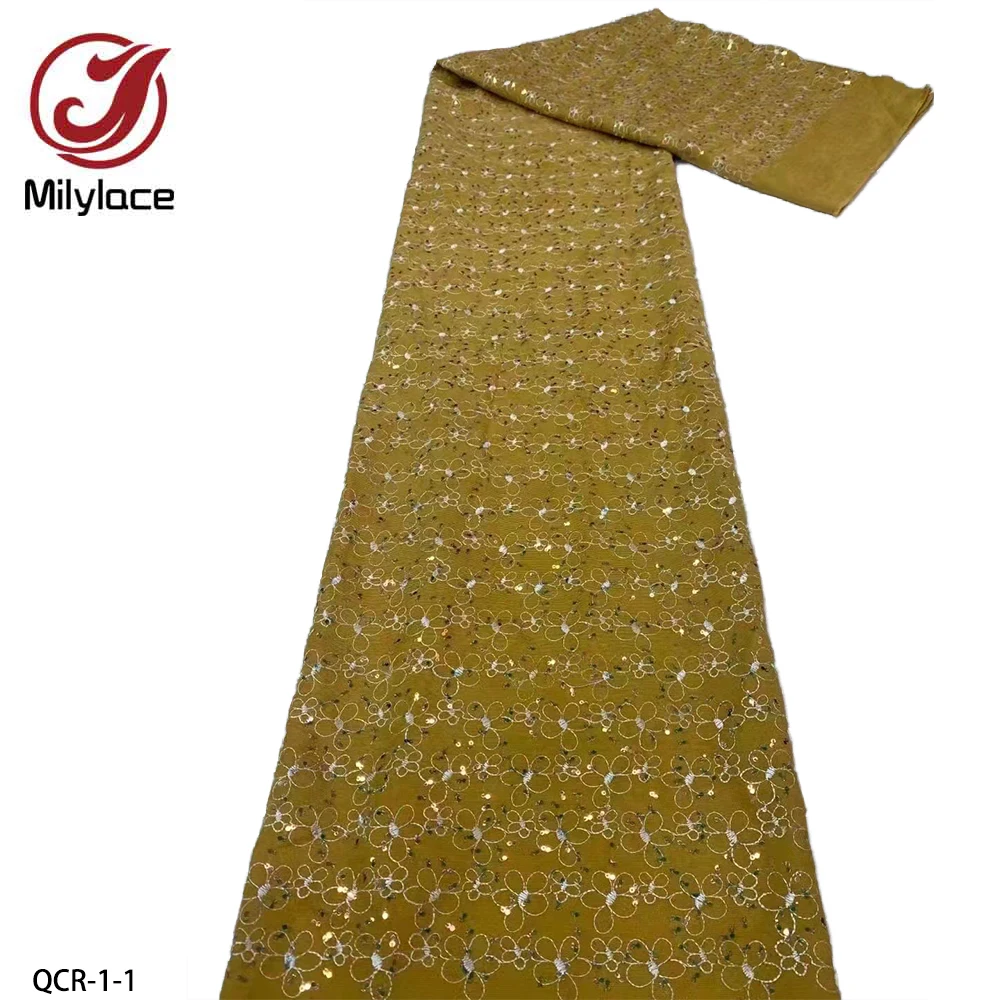 High Quality Sequins Lace Fabric Nigeria Net Lace African French Tulle Lace Fabric for Wedding Party QCR-1
High Quality Sequins Lace Fabric Nigeria Net Lace African French Tulle Lace Fabric for Wedding Party QCR-1