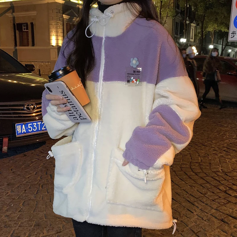 DAYIFUN Women's Winter Jacket Streetwear Zipper Patchwork Imitation Lambswool Hip Hop Fashion European Style Varsity Padded Coat
DAYIFUN Women's Winter Jacket Streetwear Zipper Patchwork Imitation Lambswool Hip Hop Fashion European Style Varsity Padded Coat
