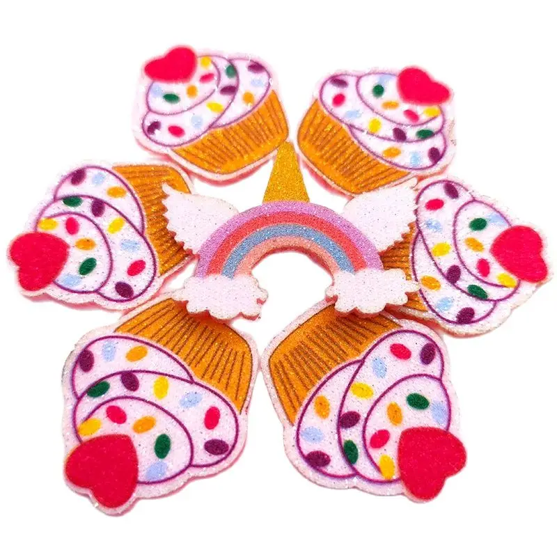 10Pcs/lot New Felt Fabric Patch Fantasy Rainbow Unicorn Mini Cake Appliques Birthday Cake Plug-in Accessories DIY Decorations
10Pcs/lot New Felt Fabric Patch Fantasy Rainbow Unicorn Mini Cake Appliques Birthday Cake Plug-in Accessories DIY Decorations