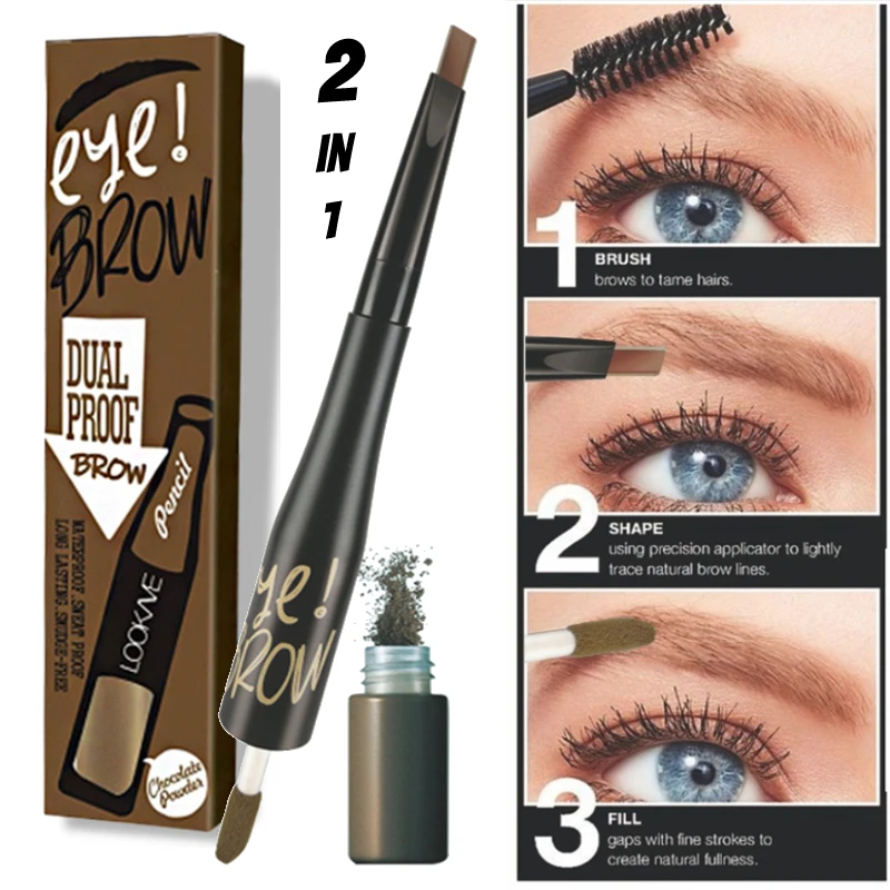 Automatic Rotating Eyebrow Pencil Double-Headed 2 IN 1 Eyebrow Powder Waterproof Lasting Non-Smudge Eyebrow Pen Cosmetics TSLM1
Automatic Rotating Eyebrow Pencil Double-Headed 2 IN 1 Eyebrow Powder Waterproof Lasting Non-Smudge Eyebrow Pen Cosmetics TSLM1