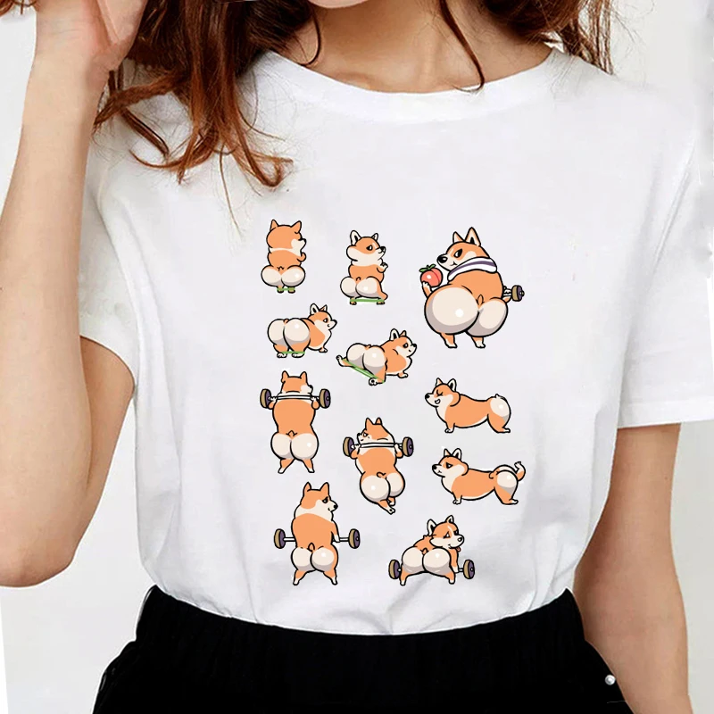Butt Workout Funny Corgi t shirts women Soft Cotton t shirts women cute Tops graphic tees female white tshirt
Butt Workout Funny Corgi t shirts women Soft Cotton t shirts women cute Tops graphic tees female white tshirt