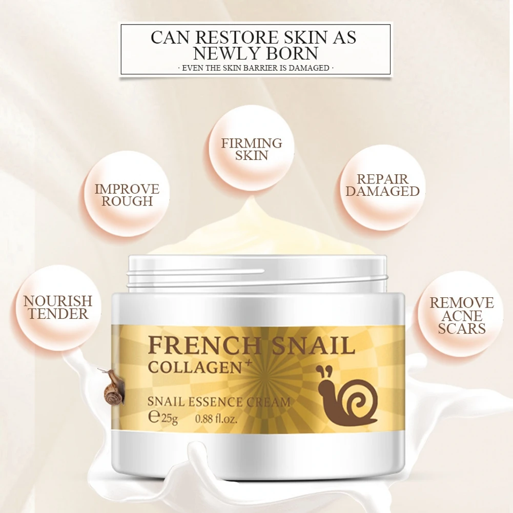 25g Snail Face Cream Collagen Anti-Wrinkle Whitening Facial Cream Hyaluronic Acid Moisturizing Anti-aging Brighten Skin Care
25g Snail Face Cream Collagen Anti-Wrinkle Whitening Facial Cream Hyaluronic Acid Moisturizing Anti-aging Brighten Skin Care