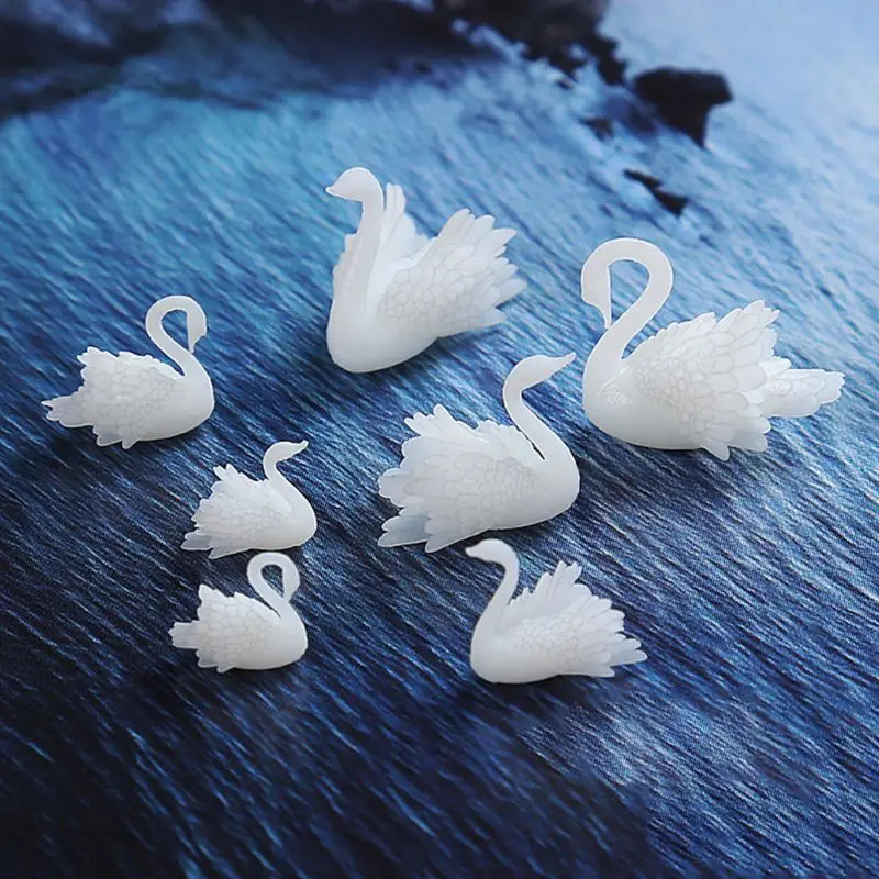 Mini 3D Stereo Swan Manual DIY Crystal Epoxy Accessories Filling Material Creative Crafts Jewelry Making Filler 62KE