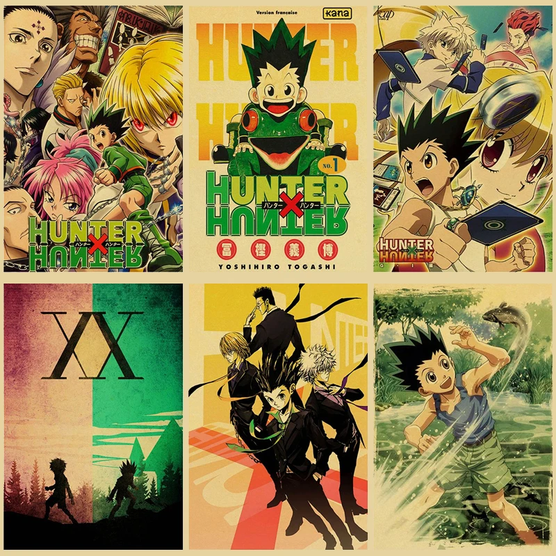 

Hunter x охотничий плакат аниме картины в эстетике, украшение для дома, декор для спальни, декор для комнаты на стену, художественные постеры Ма...