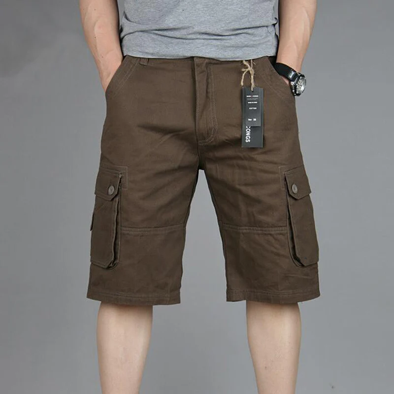 Шорты-карго мужские хлопковые классные повседневные штаны брендовая одежда