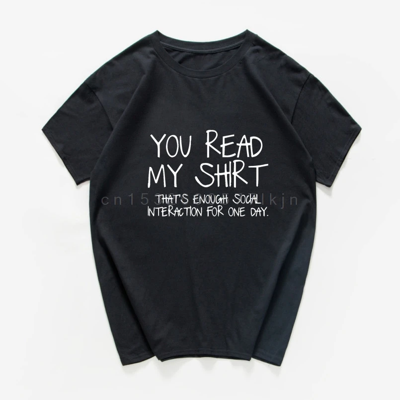 You read my shirt that's Previous social interaction for one day, забавная футболка, свободные уличные эстетические топы, футболка, мужская одежда
You read my shirt that's Previous social interaction for one day, забавная футболка, свободные уличные эстетические топы, футболка, мужская одежда