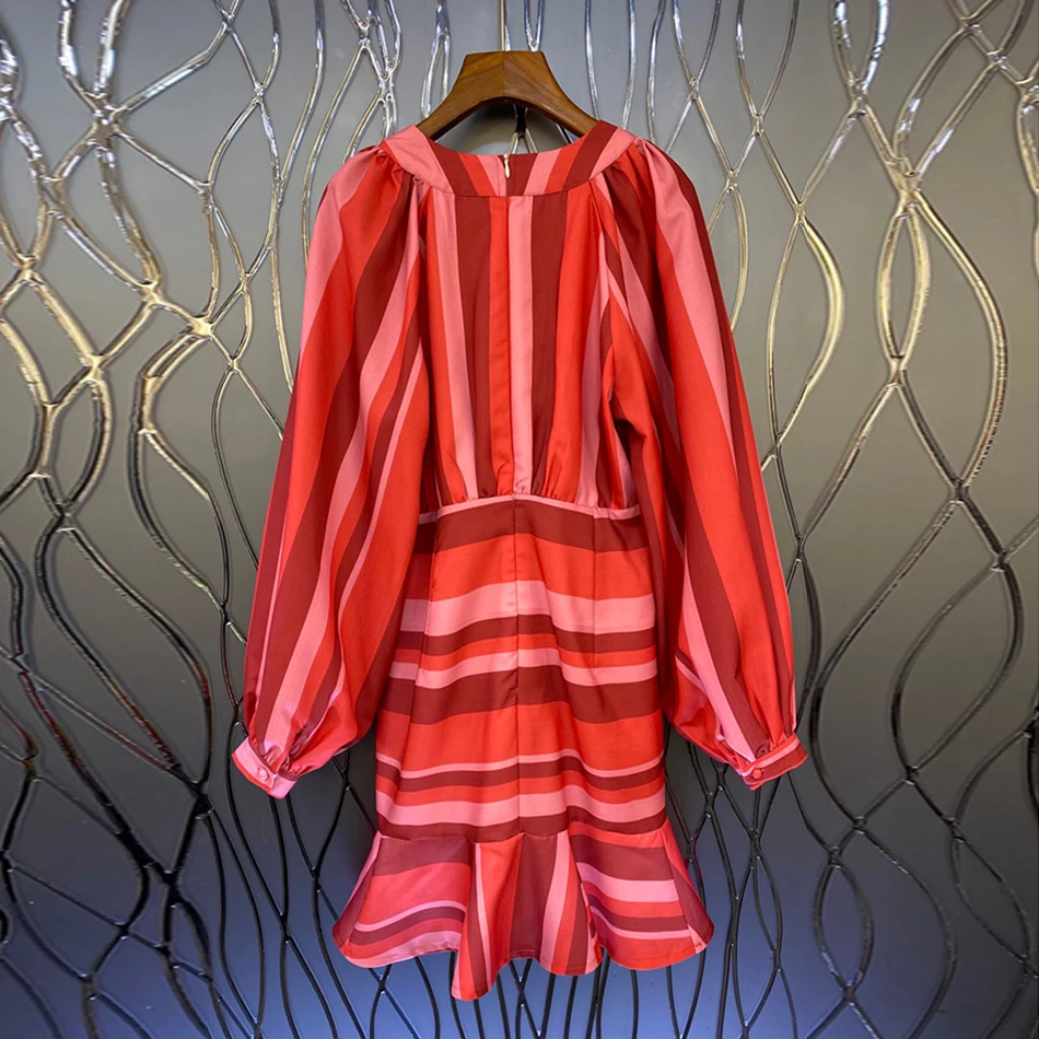High Quality Spring 2021 Sexy V-Neck Lantern Sleeve Striped Ruffle Dress Elegant Women'S Bodycon Club Party Dress Vestidos
High Quality Spring 2021 Sexy V-Neck Lantern Sleeve Striped Ruffle Dress Elegant Women'S Bodycon Club Party Dress Vestidos
