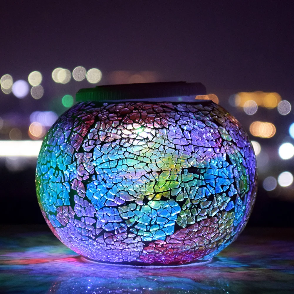 Solar Lamp Color Changing Mosaic Glass Ball Lantern Led Outdoor Garden Lights Waterproof Christmas Party Decoration Lighting
Solar Lamp Color Changing Mosaic Glass Ball Lantern Led Outdoor Garden Lights Waterproof Christmas Party Decoration Lighting