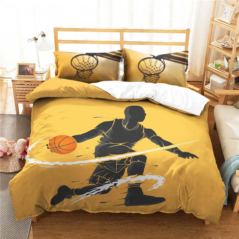Sports Bedding 2/3 Pieces Single Double Basketball Duvet Cover Set Teens Bedroom Decor 3D Boys Playing Printing Quilt Cover
Sports Bedding 2/3 Pieces Single Double Basketball Duvet Cover Set Teens Bedroom Decor 3D Boys Playing Printing Quilt Cover