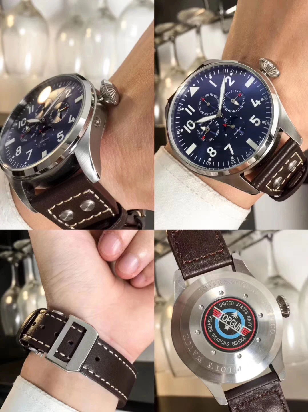 Classic New Men Automatic Mechanical Navy Stainless Steel Sapphire Silver Black Leather Daydate Moon Phase Blue Watch AAA+
Classic New Men Automatic Mechanical Navy Stainless Steel Sapphire Silver Black Leather Daydate Moon Phase Blue Watch AAA+