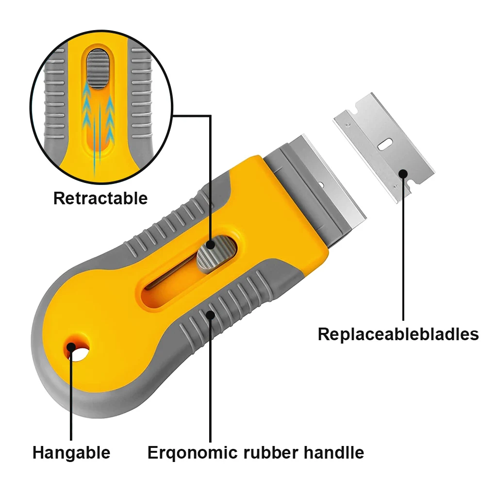 Ceramic Scraper Stainless Steel Sticker Remover Plastic Handle Portable Glass Scraping Set with 20pcs Tools Ceramic Scraper
Ceramic Scraper Stainless Steel Sticker Remover Plastic Handle Portable Glass Scraping Set with 20pcs Tools Ceramic Scraper