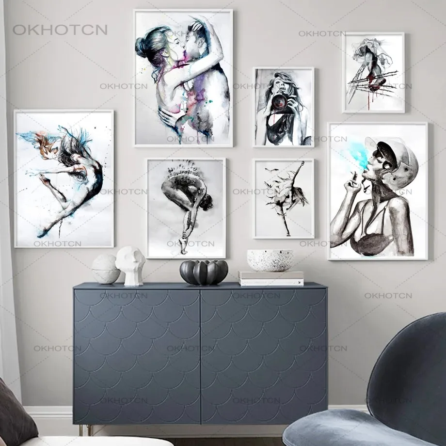 Abstract Body Art Canvas Painting Black and White Sexy Woman Man Posters Modern Home Decor Wall Art Picture for Living Room
Abstract Body Art Canvas Painting Black and White Sexy Woman Man Posters Modern Home Decor Wall Art Picture for Living Room