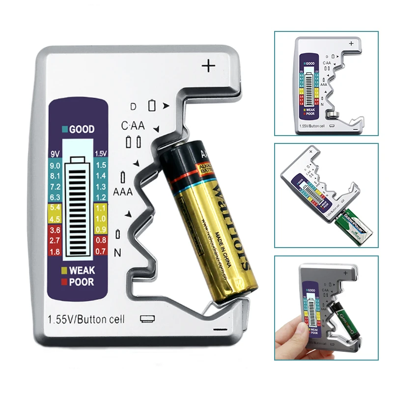 Digital Battery Tester Checker Battery Capacity Tester For C D 9V AA AAA 1.5V Lithium Battery Power Supply Measuring Instrument
Digital Battery Tester Checker Battery Capacity Tester For C D 9V AA AAA 1.5V Lithium Battery Power Supply Measuring Instrument