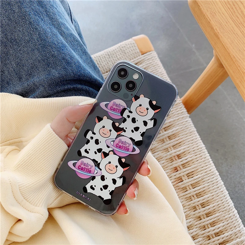 Cute Cartoon Milk Cow Phone Cases on For iPhone 12 Mini 11 Pro XS MAX XR X 8 7 Plus SE 2020 Clear Soft TPU Back Cover Fundas
Cute Cartoon Milk Cow Phone Cases on For iPhone 12 Mini 11 Pro XS MAX XR X 8 7 Plus SE 2020 Clear Soft TPU Back Cover Fundas