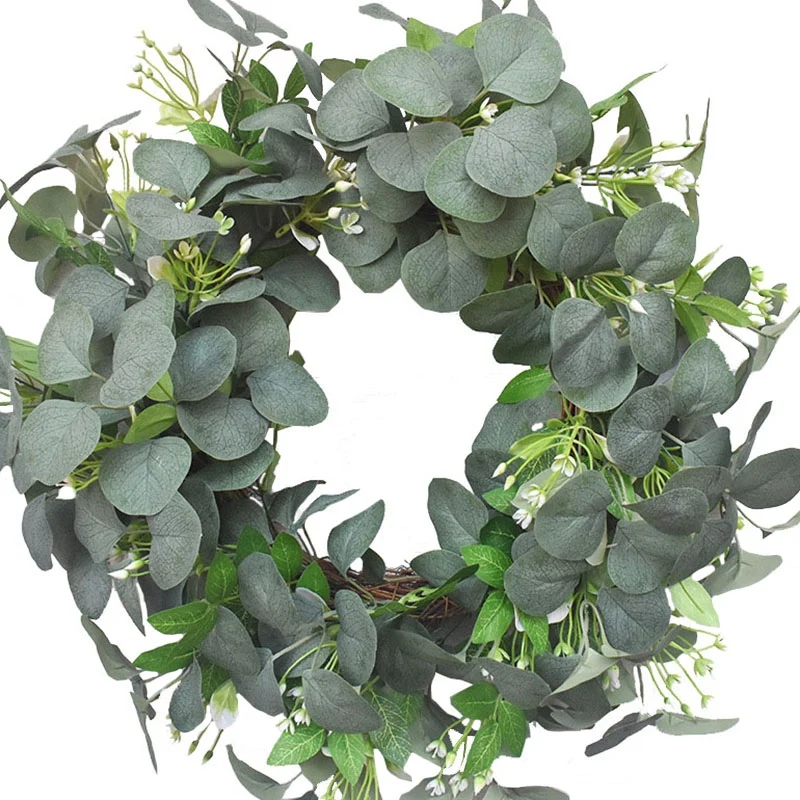 AT69 -Faux Eucalyptus Leaves Wreath 19.6 inch Artificial Wreath for Front Door Hanging Wall Window Wedding Party Decoration
AT69 -Faux Eucalyptus Leaves Wreath 19.6 inch Artificial Wreath for Front Door Hanging Wall Window Wedding Party Decoration
