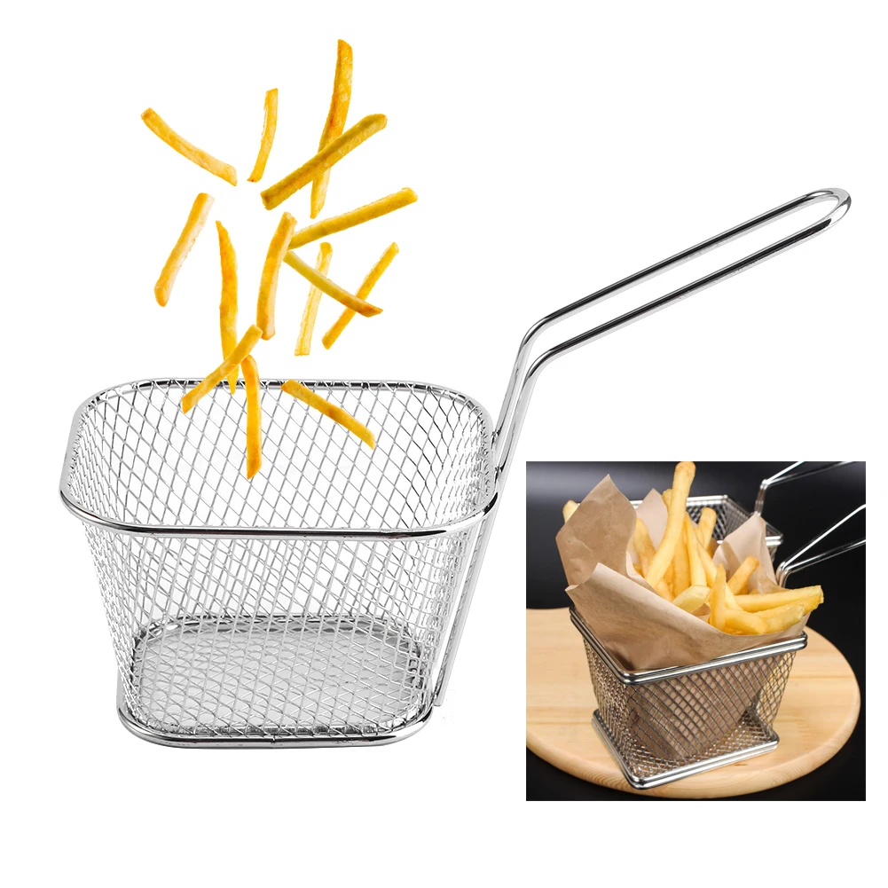8Pcs Mini Chips Deep Fry Baskets Food Presentation Strainer Potato Cooking Chef Basket Colander Tool French Fries Basket Cooking
8Pcs Mini Chips Deep Fry Baskets Food Presentation Strainer Potato Cooking Chef Basket Colander Tool French Fries Basket Cooking