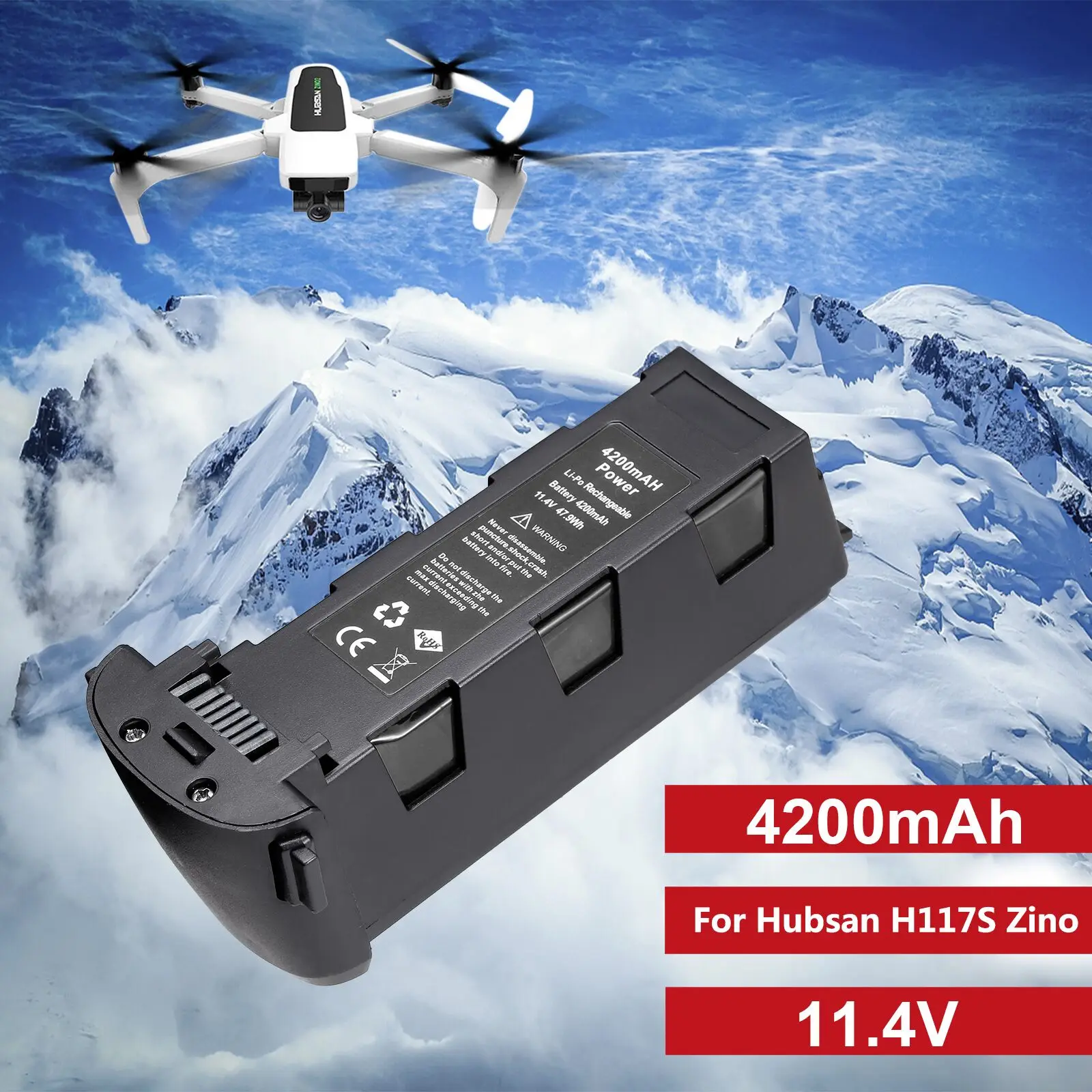 11.4v 4200mAh Drones Battery for Hubsan H117S Zino GPS RC Quadcopter Spare Parts 11.4V Battery For RC FPV Racing Camera Drones
11.4v 4200mAh Drones Battery for Hubsan H117S Zino GPS RC Quadcopter Spare Parts 11.4V Battery For RC FPV Racing Camera Drones