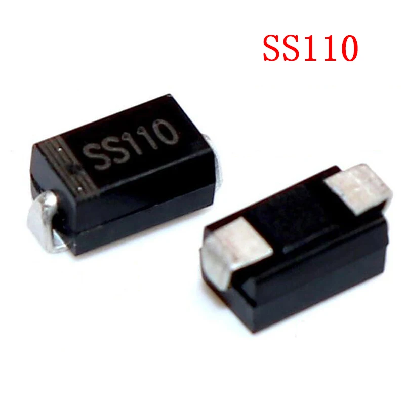 100 шт. SS110 SR1 SMD Schottky барьер выпрямитель SMA диод 1А 100В | Электронные компоненты и