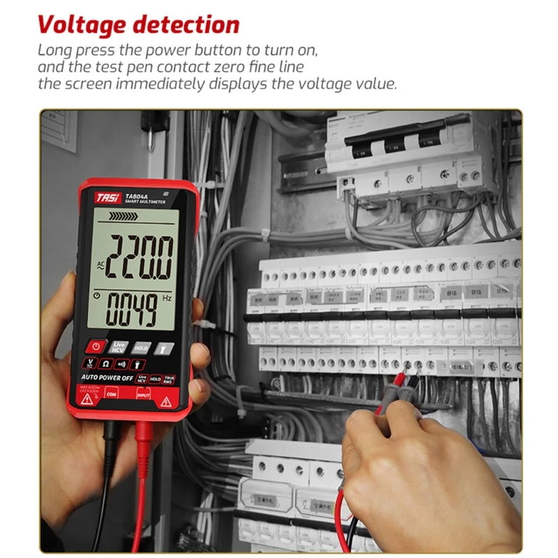 TA804A Dgital Smart Multimeter True Rms 6000 Counts Tester OHM NCV Voltage meter 
TA804A Dgital Smart Multimeter True Rms 6000 Counts Tester OHM NCV Voltage meter