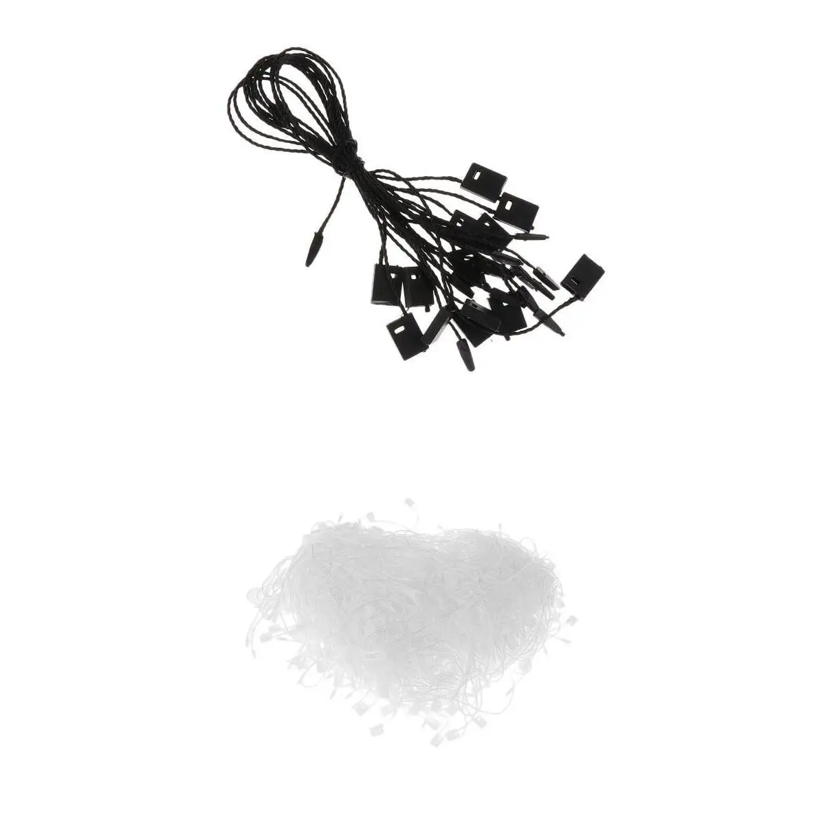 2000 Pcs Hang Tag String Fastener Ties Snap Lock, Easy to Attach, White & Black
2000 Pcs Hang Tag String Fastener Ties Snap Lock, Easy to Attach, White & Black