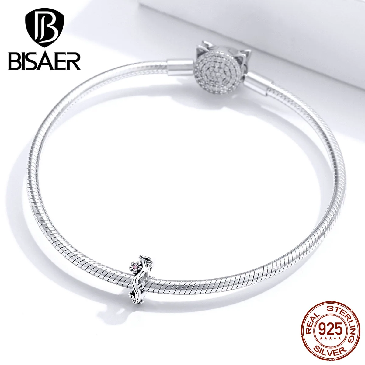BISAER 925 Sterling Silver Vintage Sakura branches Spacer Beads Charms for Bracelet Making DIY Jewelry Accessories ECC1448
BISAER 925 Sterling Silver Vintage Sakura branches Spacer Beads Charms for Bracelet Making DIY Jewelry Accessories ECC1448