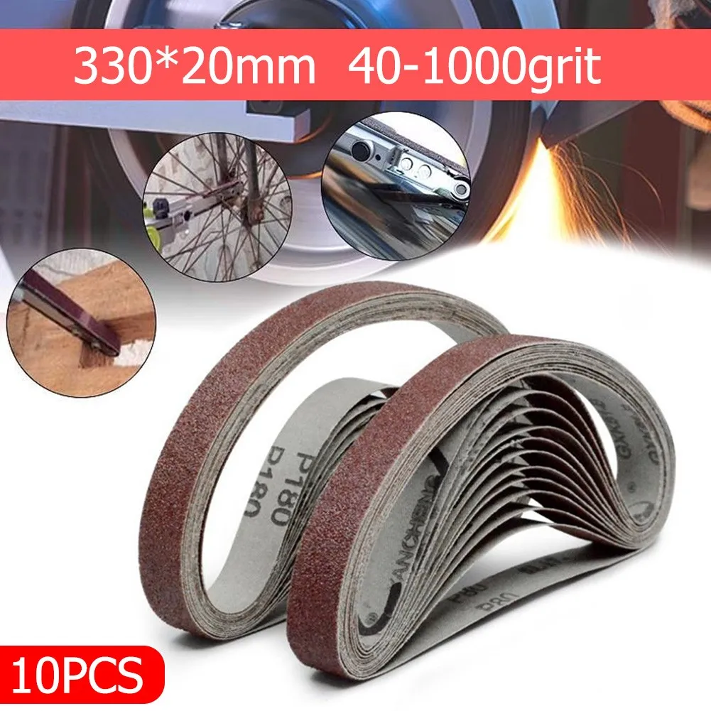 10pcs Small Pneumatic Belt Conveyor Sand Belt 20*330mm Sanding Belt 40-1000Grit Grinding And Polishing For Angle Grinder
10pcs Small Pneumatic Belt Conveyor Sand Belt 20*330mm Sanding Belt 40-1000Grit Grinding And Polishing For Angle Grinder