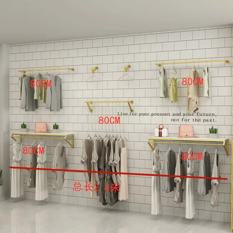 Clothing store on the wall display shelf simple wall hanging clothing store Metal clothes display shelves Kids clothes hanging
Clothing store on the wall display shelf simple wall hanging clothing store Metal clothes display shelves Kids clothes hanging