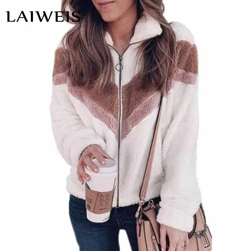 LAIWEIS Winter Women Coat Hooded Zipper Patchwork Outdoor Casual Female Cardigan Coat Fashion Long Sleeve Plush Ladies Jacket
LAIWEIS Winter Women Coat Hooded Zipper Patchwork Outdoor Casual Female Cardigan Coat Fashion Long Sleeve Plush Ladies Jacket