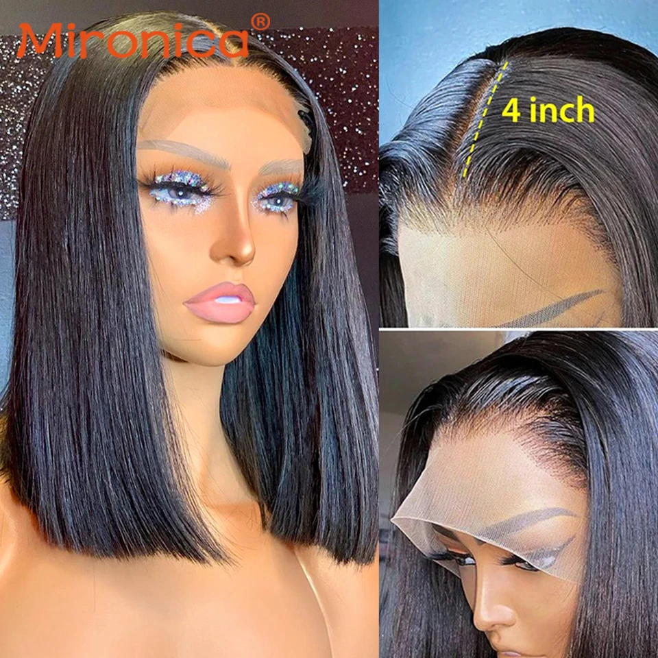 4x4 Lace Closure Short Bob Wig Human Hair Wigs Blunt Cut Bob Human Hair Wig Pre-Plucke Brazilian Straight Wig For Black Women
4x4 Lace Closure Short Bob Wig Human Hair Wigs Blunt Cut Bob Human Hair Wig Pre-Plucke Brazilian Straight Wig For Black Women