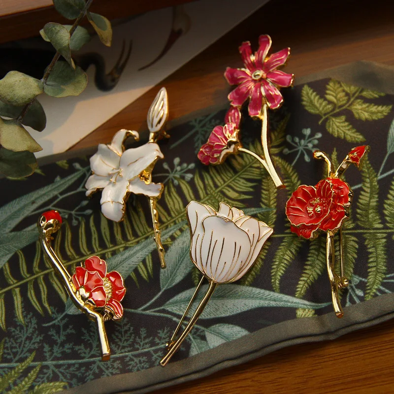 Origin Summer French Vintage Red White Flower Brooch for Women Textured Plant Enamel Gold Metallic Wedding Brooch Jewellery
Origin Summer French Vintage Red White Flower Brooch for Women Textured Plant Enamel Gold Metallic Wedding Brooch Jewellery