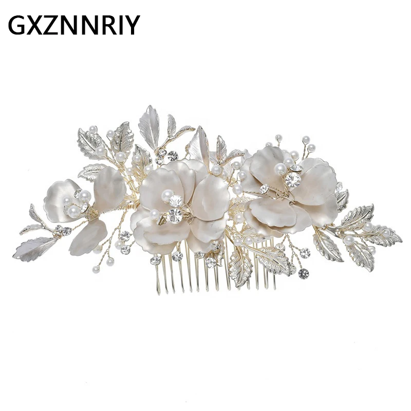 Bridal Wedding Hair Accessories Handmade Flower Leaf Pearl Hair Combs for Women Bride Headpiece Party Bridesmaid Gift Jewelry 
Bridal Wedding Hair Accessories Handmade Flower Leaf Pearl Hair Combs for Women Bride Headpiece Party Bridesmaid Gift Jewelry
