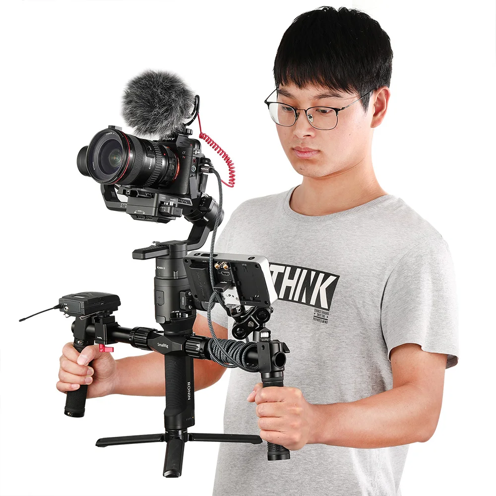 SmallRig Dual Handgrip for DJI Ronin-S and Ronin-SC Gimbal Stabilizer Video Shooting Handle With 1/4 3/8 Threading Hole - 2250B
SmallRig Dual Handgrip for DJI Ronin-S and Ronin-SC Gimbal Stabilizer Video Shooting Handle With 1/4 3/8 Threading Hole - 2250B